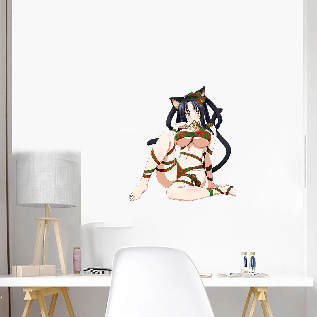 CDM391 High School D×D Toujou Kuroka Personalized Anime Sticker For Home Decoration Laptop Decals