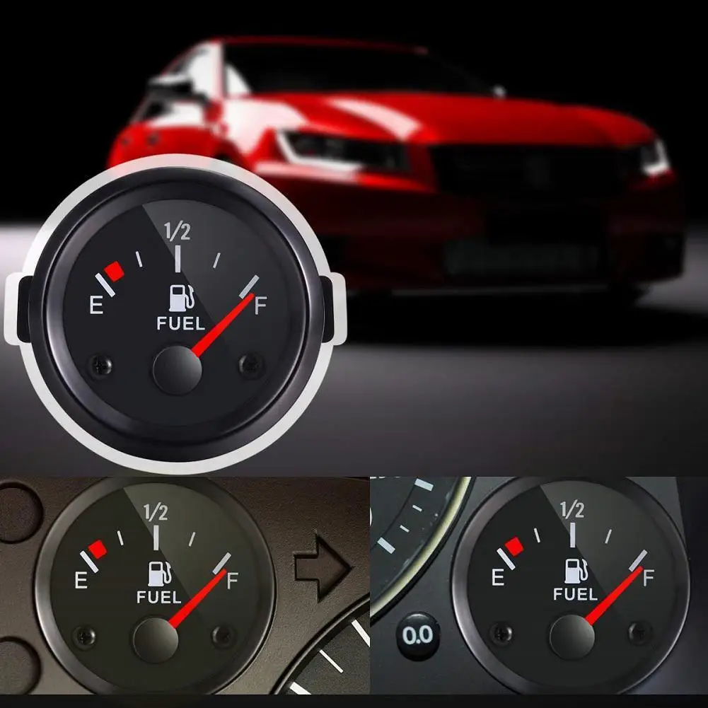 

Universal Car Fuel Level Gauge White Backlight Fuel Meter 12/24V Oil Tank Meter Indicator IP67 Waterproof for Car Boat Marine