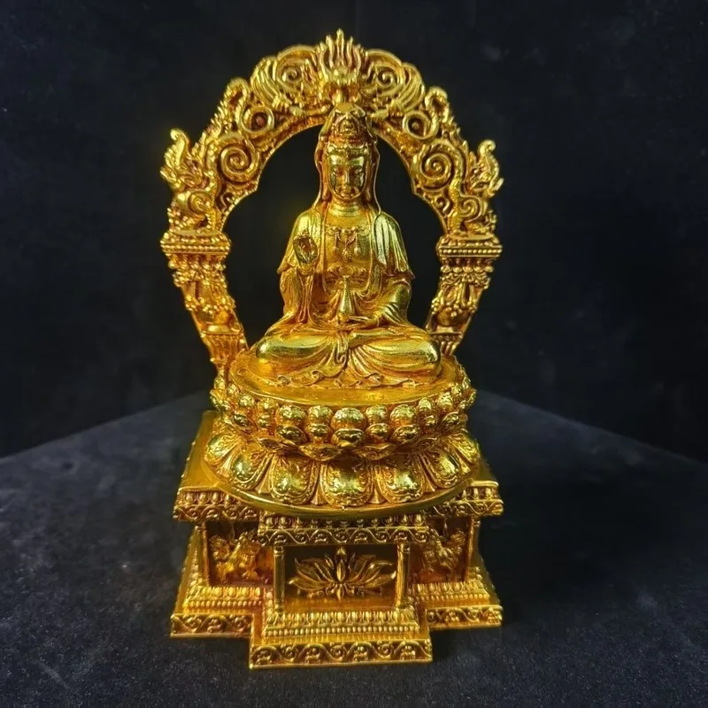 Antique Tibetan Buddhism Avalokiteshvara Statue Guanyin Buddha Statue Home Altars Meditation Decorative Items Buddhist Ornaments