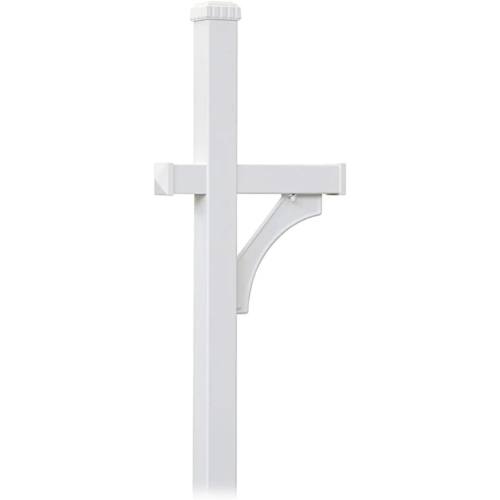 

Salsbury Industries, White 4870WHT Deluxe Mailbox Post 1 Sided, In-Ground Mounted