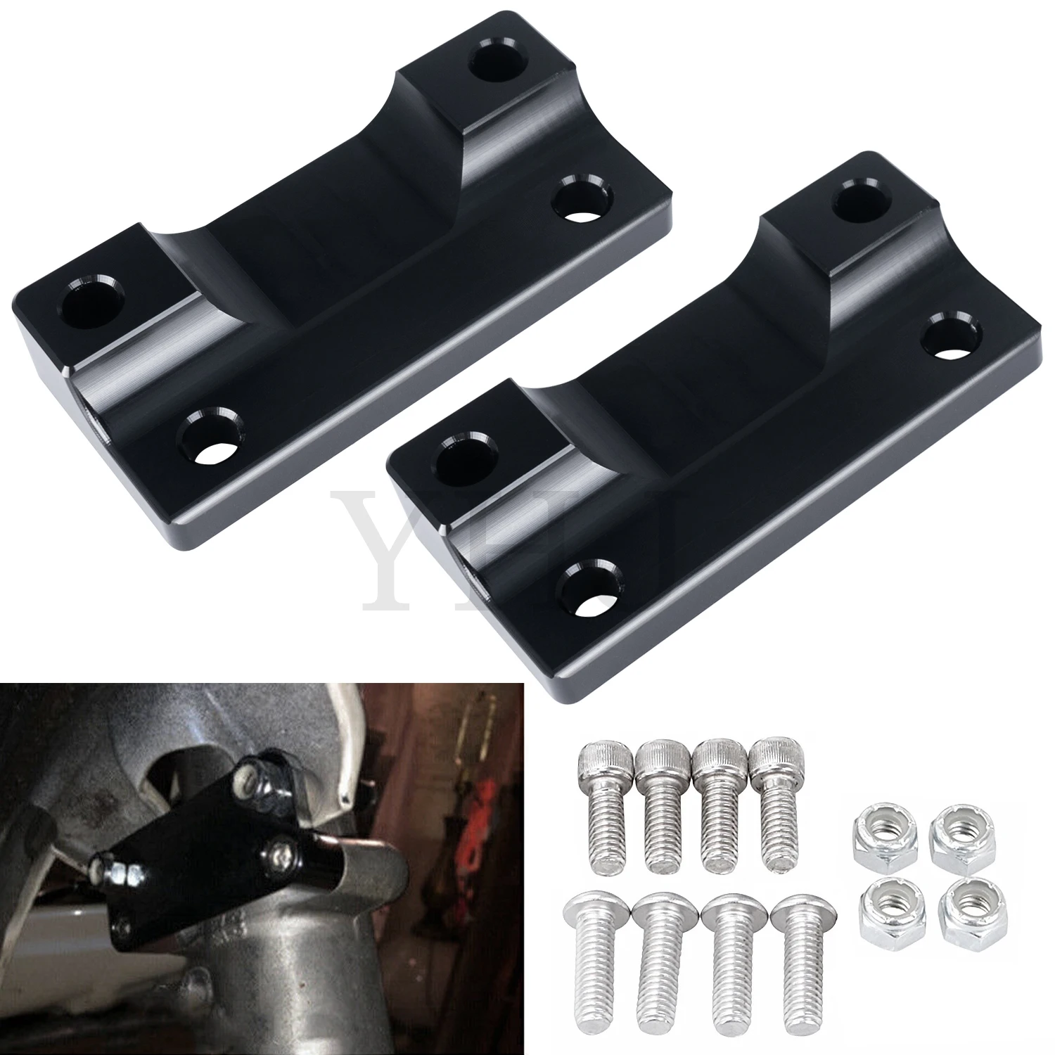 

Motorcycle Front Fender Relocator Adapter Mount Bracket Black For Harley Electra Road Glide Narrower Fat Boy FLST Style1980-1999