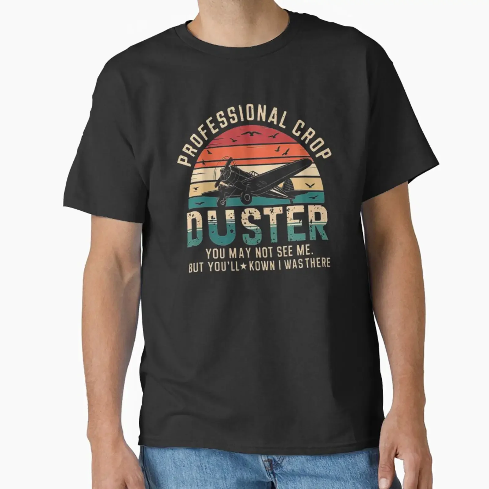 Sarcastic Professional Crop Duster Funny Vintage Aviation Design Classic T Shirt vintage Washed fashion Versatile Comfortable