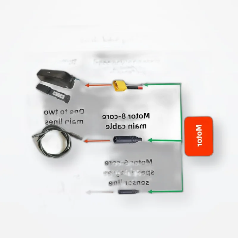 MTB Conversion Mid-Drive Motor Kit TSDZ2B,36V/48V 250W-500W Torque Sensor with VLCD6 Display,42T Chainring for E-Bike