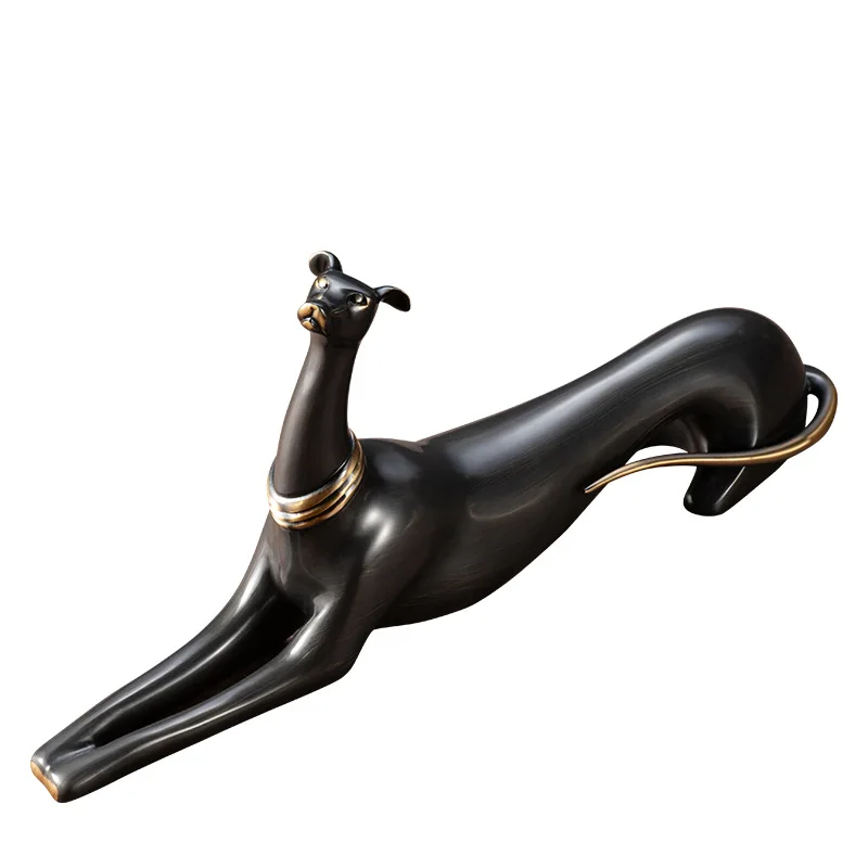 Pure copper hound ornament thriving home office decoration