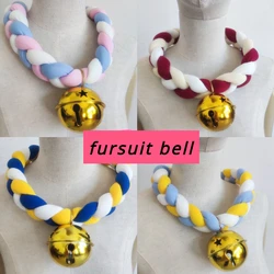 Fursuit Collar Bell Kig Headsets Furry Rubbit Doll Cat Animal Heads Wearable Kig Headsets Animal Costume Peripherals Accessories