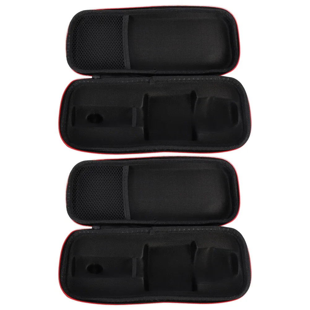 

2 Pcs Carrying Microphone Storage Bag Microphones Portable Travel Handheld Case Hard with Foam