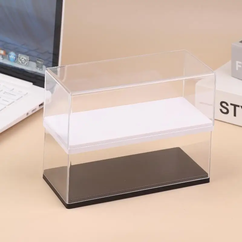 1 pçs suporte acrílico transparente, prático 1/43 escala diecast modelo caso de exibição do carro, diy brinquedo rack à prova de poeira