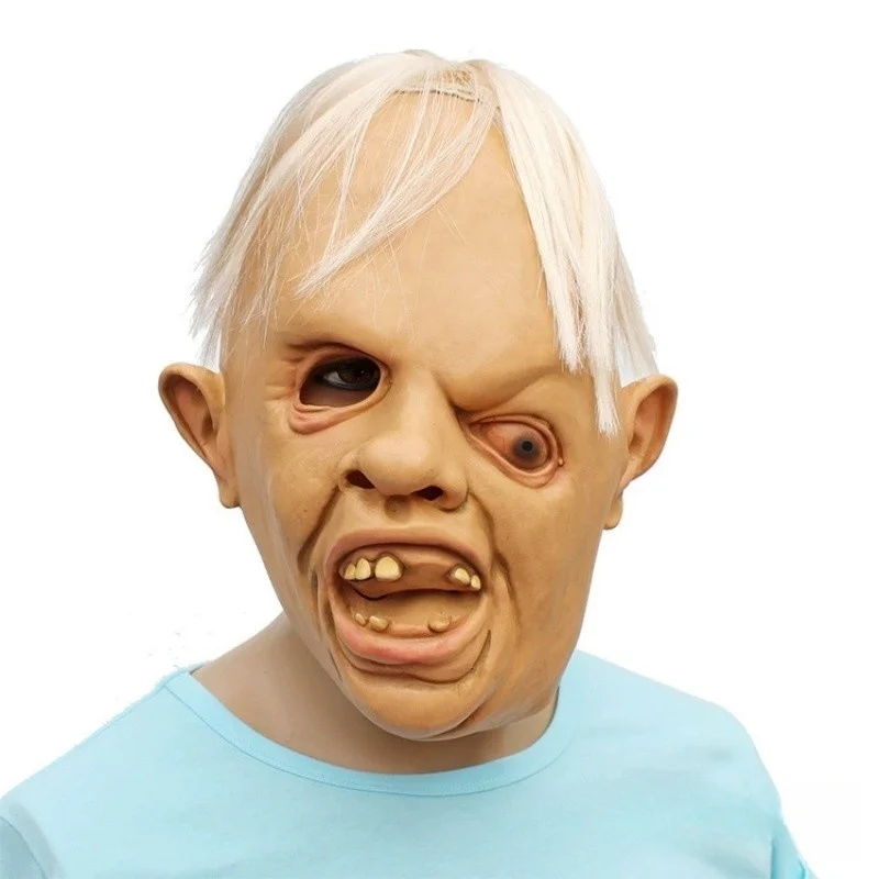 

Halloween mask costume party decoration cross-eyed monster style latex mask cosplay mask carnival performance costume props