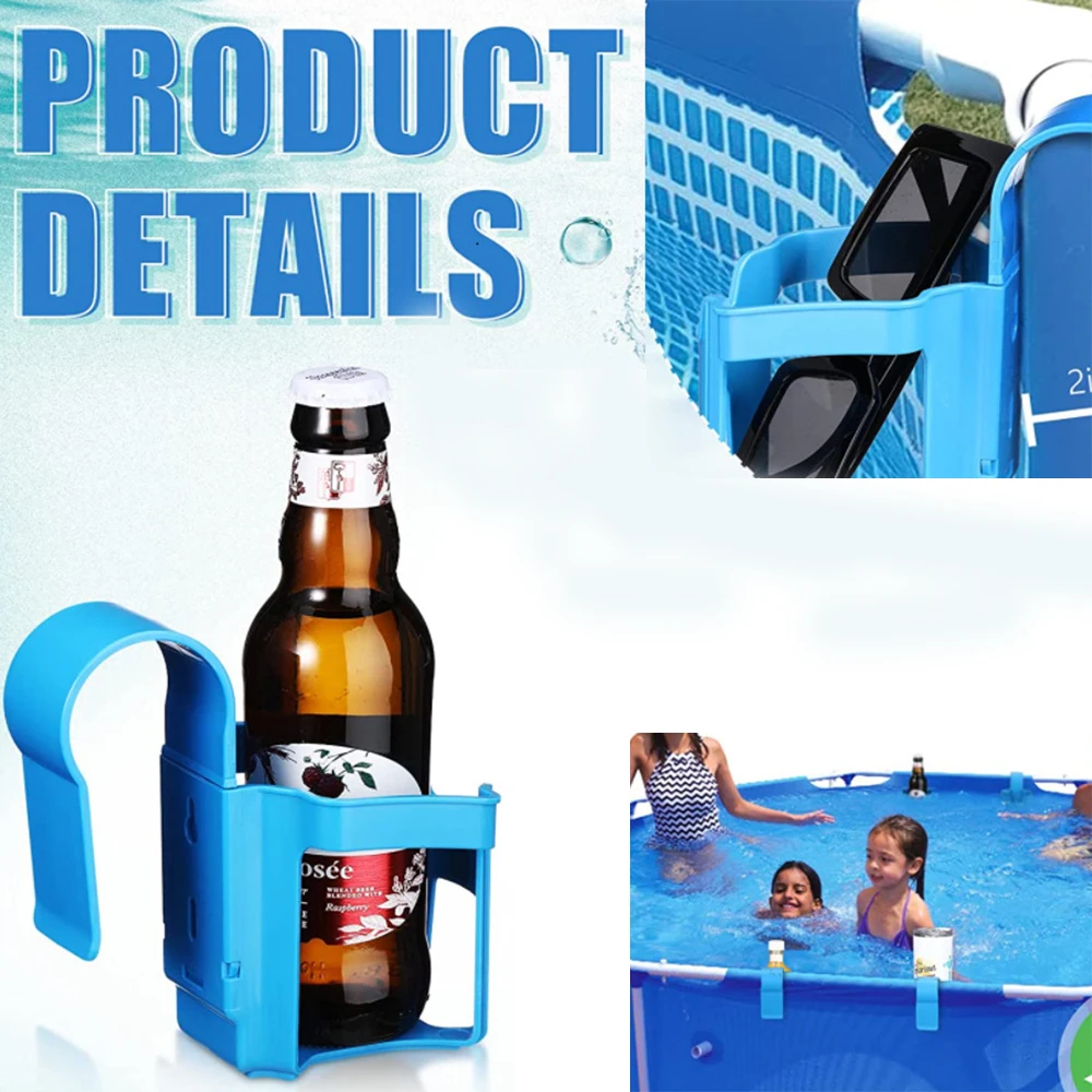 Poolside Cup Holder Sturdy Pool Drink Holder Accessories Fits Most Pools For Above Ground Pools Pool & Spa Accessories Shelves