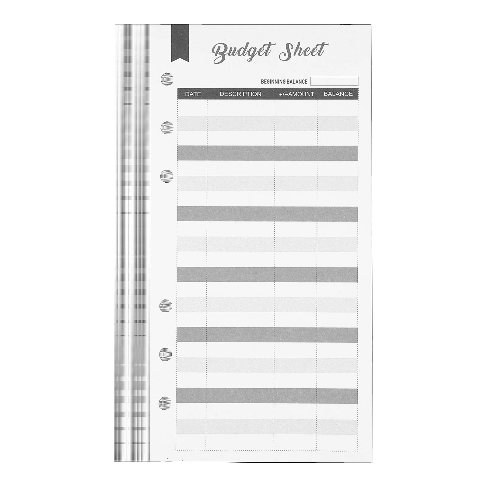 60Pcs Budget Cards Practical Household Budget Sheets Portable Cash Planner Inserts Expense Tracker Planner Inserts