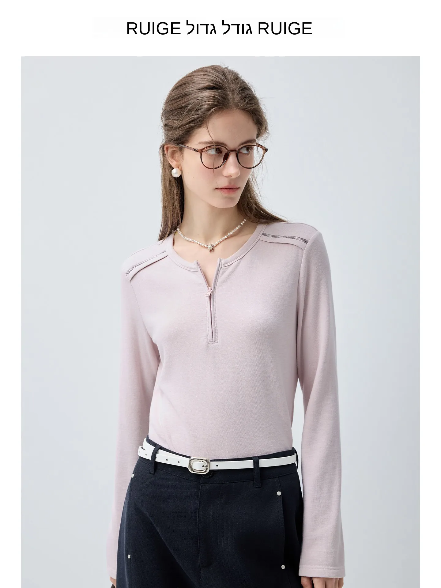 

plus Size Women's round Ne Long Sve T-irt Casual Fit Base Layer Versatile Spring New Sle Micro Plump Long Top