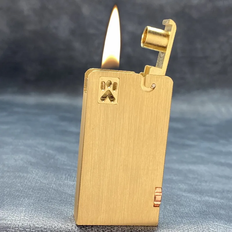 One Piece of Third-generation Aspri Brass Lighter,wire Drawing Process, Protection and Wear Resistance, Open Lid Ignition