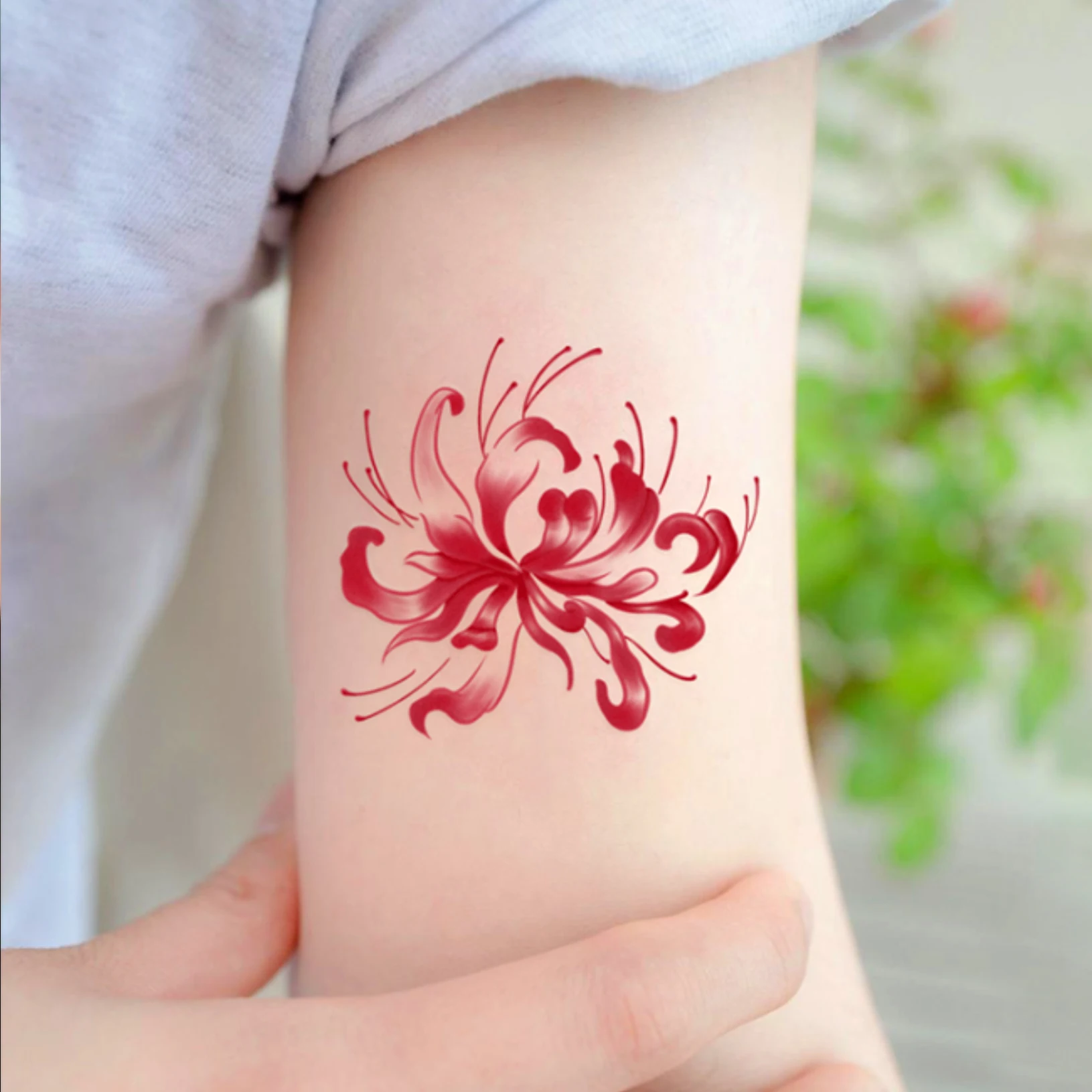 1PC New Colored Flower Temporary Tattoo Sticker for Women Waterproof Semi Permanent Tattoo Sticker