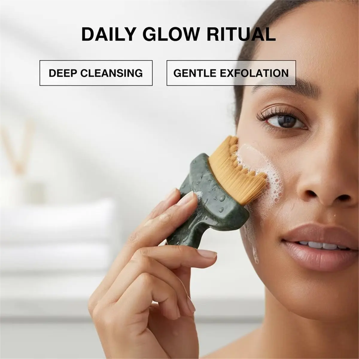 828 Mega Sale Lymphatic Contour Face Brush for Lymphatic Drainage, de-Puff, Sculpt, Smooth & Glow