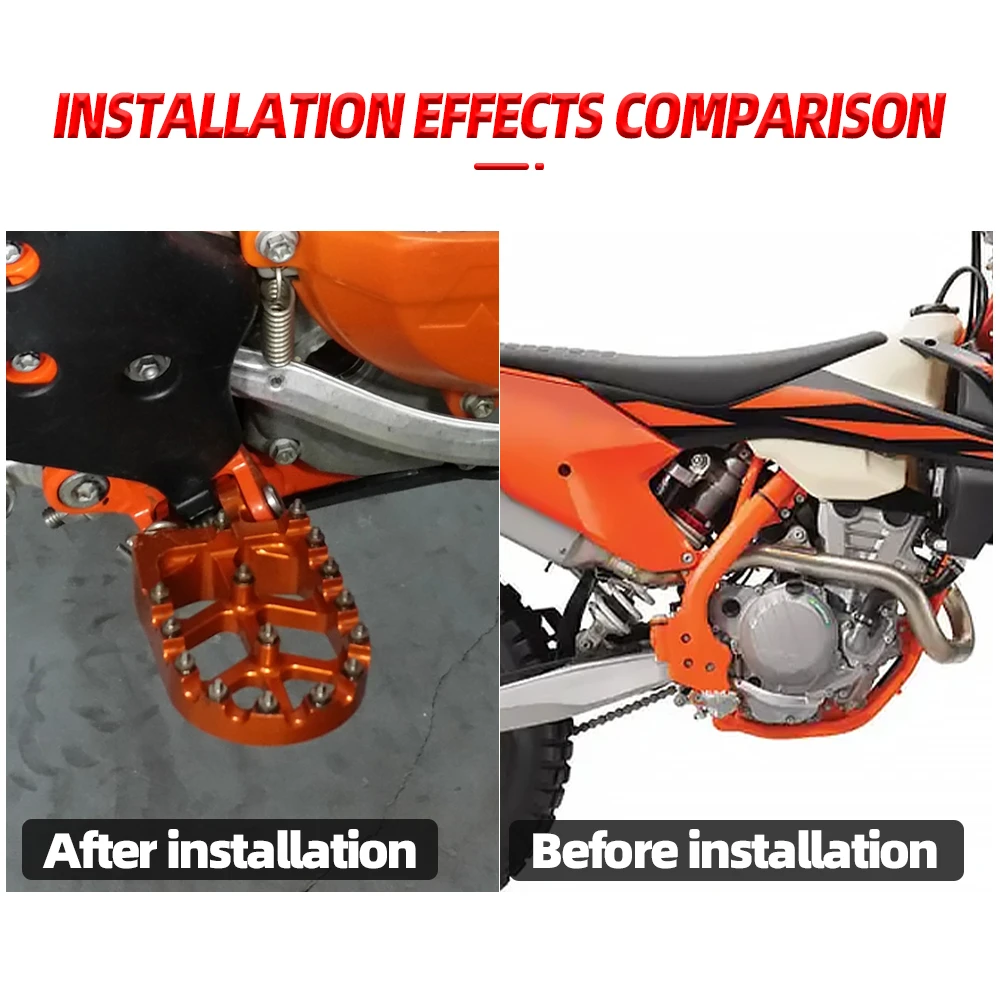 Fußrasten Fußpedale für KTM 125 150 200 250 300 350 400 450 500 SX SXF EXC EXCF XC XCF X-CF XCW EXC-F Zubehör – Detail 7