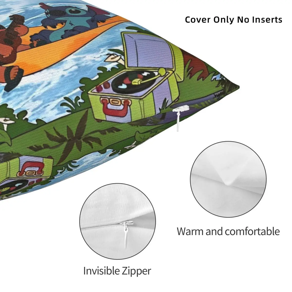 ليلو وستيتش كيس وسادة غطاء الوسادة سحاب مخصص ديكور وسادة للمنزل 45*45 سنتيمتر #5