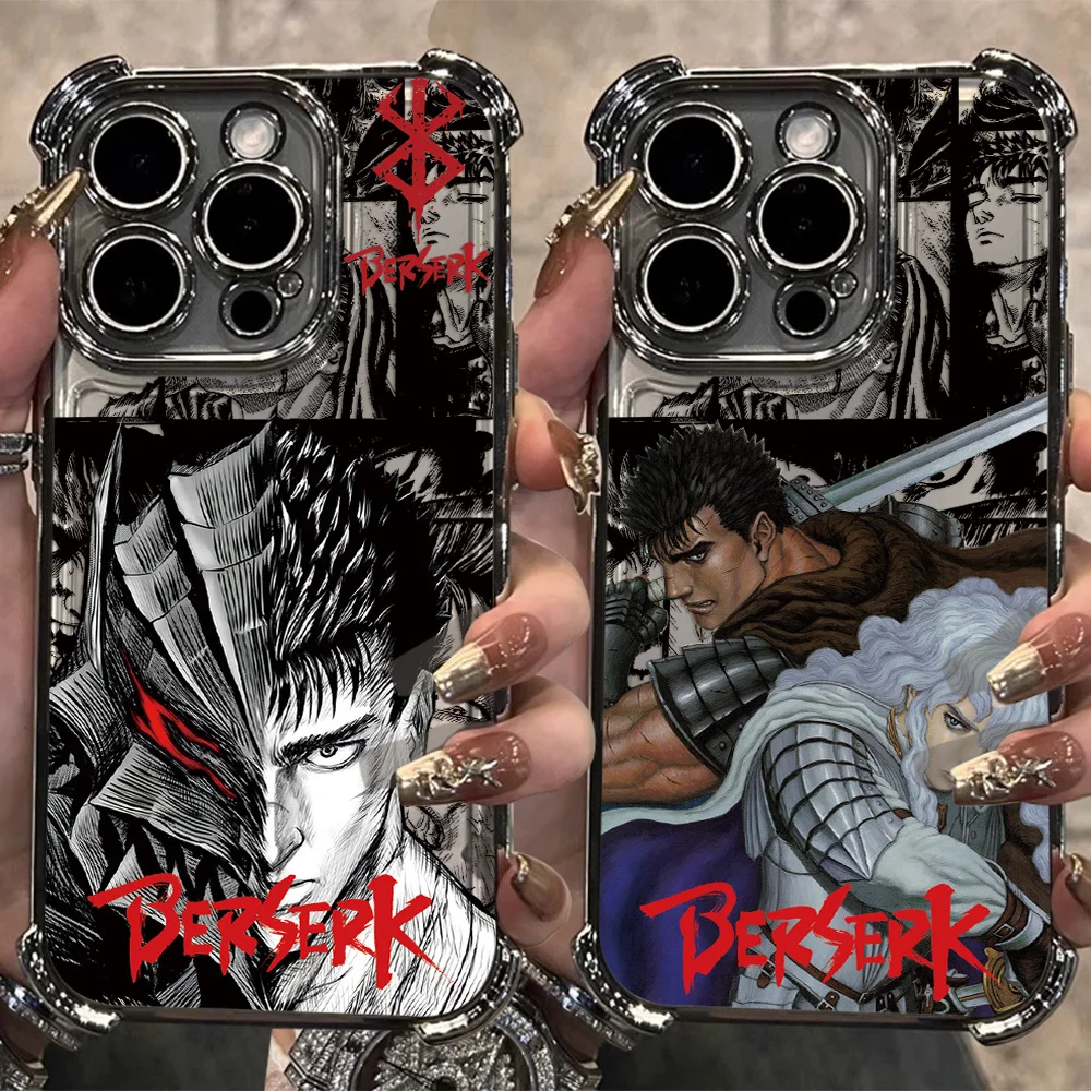 Coque de téléphone plaquée anti-chute avec airbag, motif Anime Berserks Guts, pour Google Pixel 10 9 8 7 9a 8a 7a Pro XL 5G