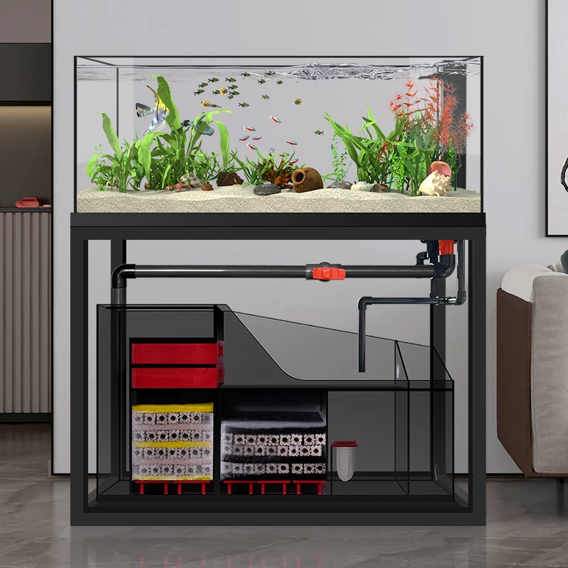 Native stream tank fish tank stainless steel bottom filter household large landscaping High Quality