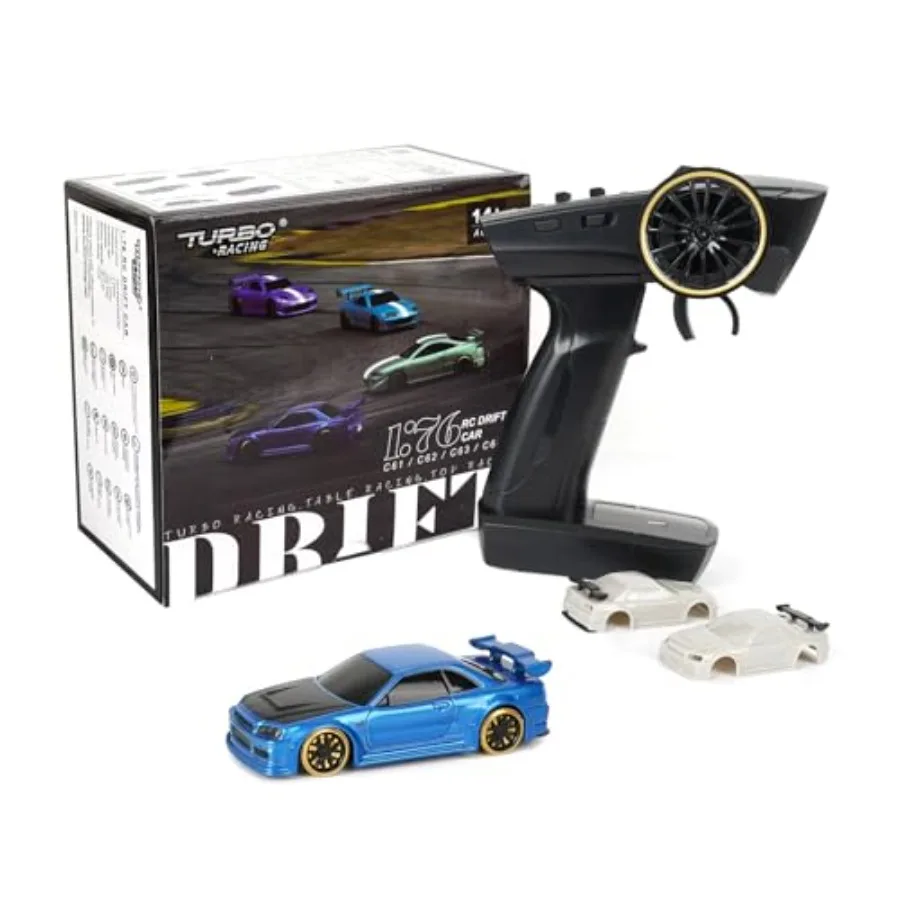 

Table Racing RC Car for Adults, ABS Plastic, Blue, 1:76 Scale with Gyro Stabilization and Full Proportional 2.4GHz RTR Control