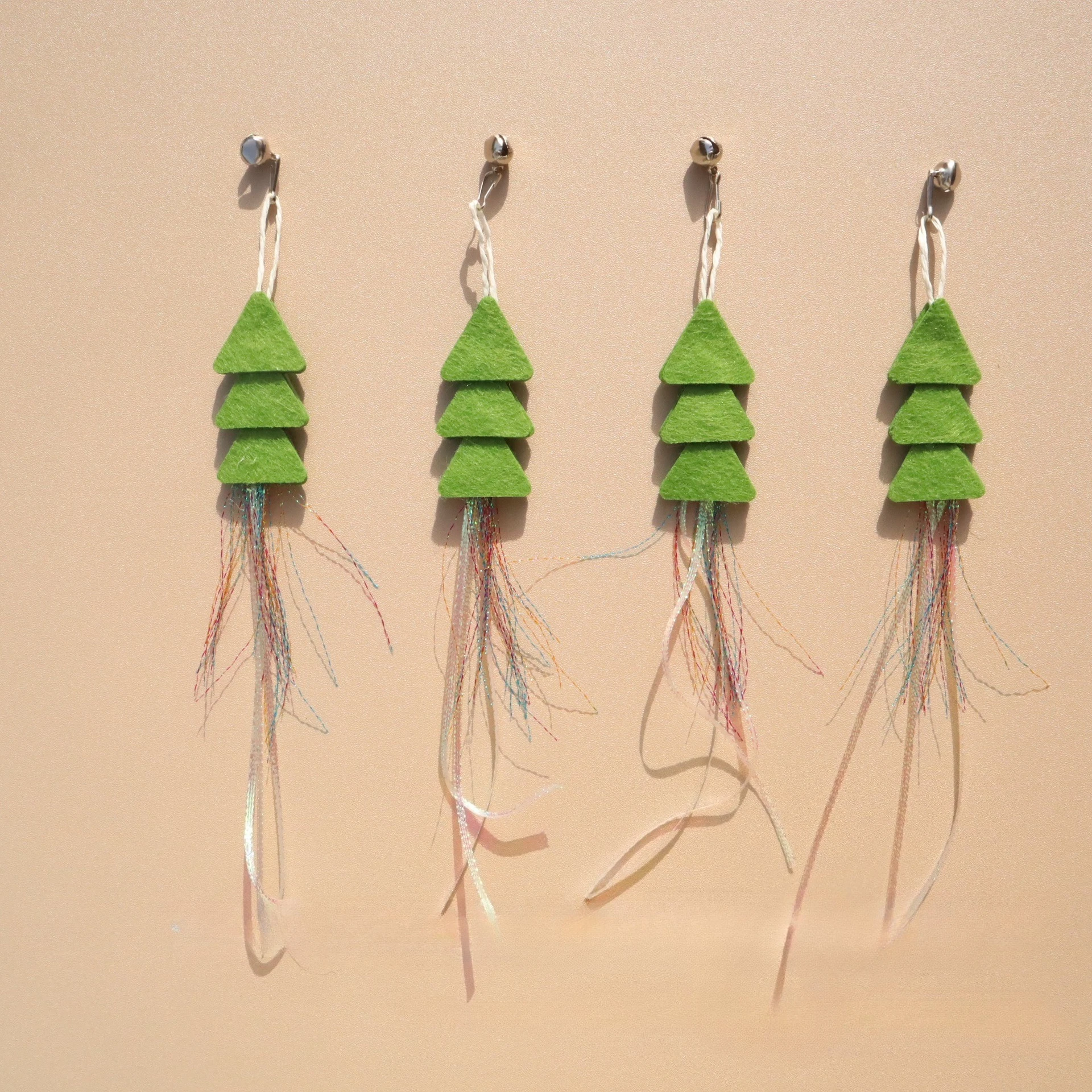 3 قطعة لعبة القط شجرة عيد الميلاد الخضراء تحل محل لعبة الحيوانات الأليفة التفاعلية على شكل عصا إغاظة الرأس #4