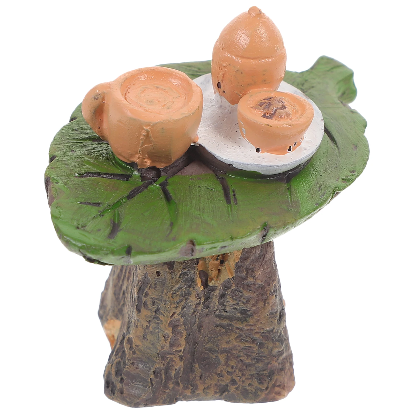 

Landscape nament Garden Fairy Planter Decoration Toy Tea Table Resin Fake Table Model Mini House