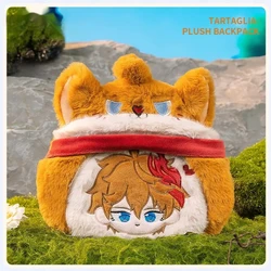 Game Cosplay GENSHIN IMPACT Teyvat Zoo Tartaglia Cartoon Creative Plush Coin Purse Childe Cute Backpack Satchel Bag Anime Gift