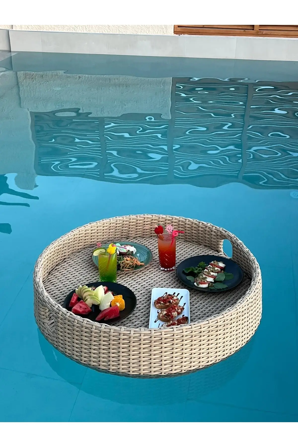 Pool floating Rattan tray luxury 2022 tray Tea tray Tea tray