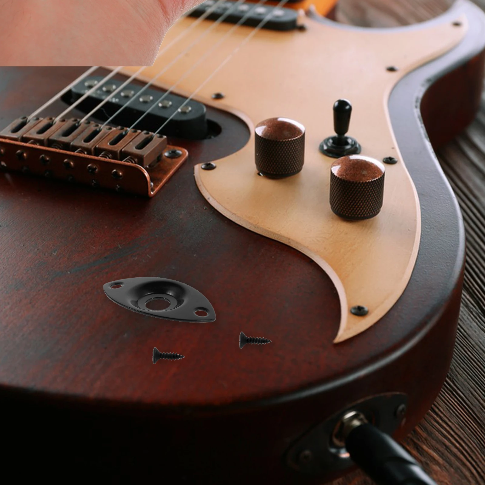 

Electric Guitar Jack Cover Accessory Fittings for Slip Electronic Socket Plates Metal Input