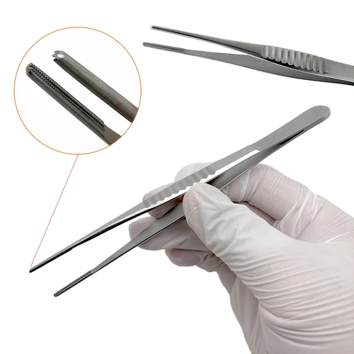 Imagen 2 del producto Pinzas Debakey, instrumentos quirúrgicos vasculares de tejido atraumático de 15cm, pinzas médicas para precisión