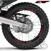 Pegatina reflectante para rueda de motocicleta, calcomanía para llanta de Motocross, cinta a rayas para CRF450R CRF300L CRF250R CRF400RX CRF 125 150