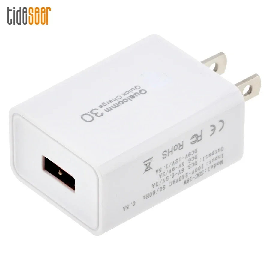 Universal 18W Quick Charge 3.0 USB Wall Charger For iPhone Xiaomi Samsung US Travel Adapter Mobile Phone Fast Charger