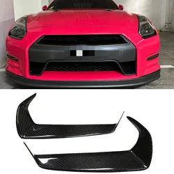 Front Head Light Lamp Cover Trim For Nissan GT-R GTR R35 2008-2016 Real Carbon Fiber Headlight Eyebrow Headlamp Eyelid Sticker