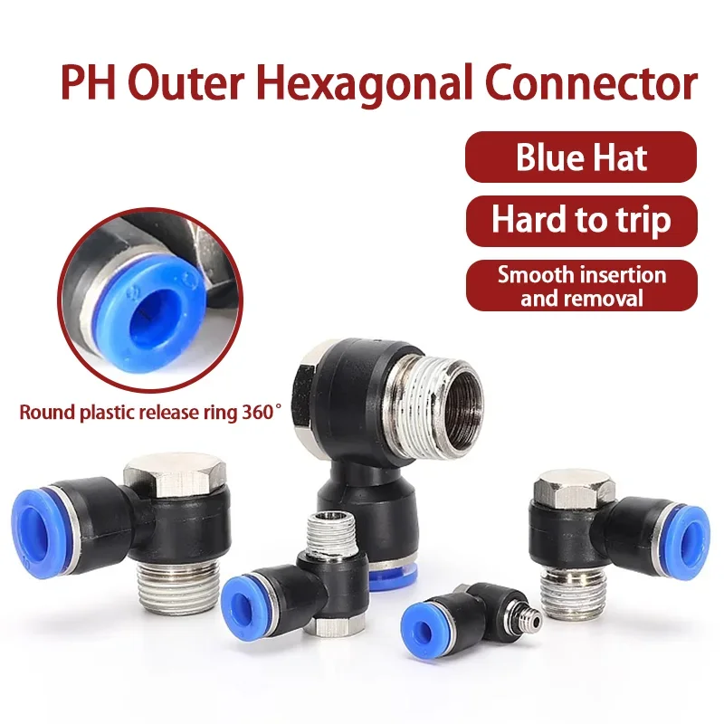 

10/50PCS PH Quick Shot Coupler 1/8"1/2 3/8 1/4 BSPT Accessories For Air Hose Tube Connectors Pneumatic Fitting