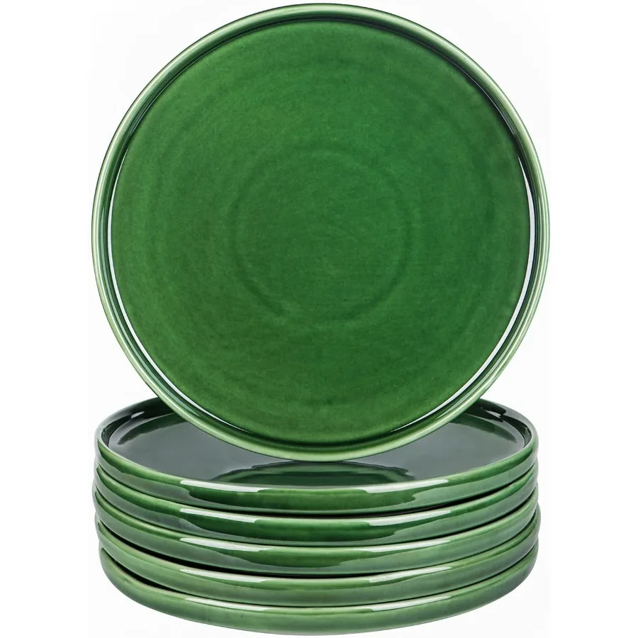 

Набор керамических обеденных тарелок - фарфоровая 10-дюймовая плоская тарелка для стейка, макарон, пиццы, домашняя вечеринка, ресторанная тарелка, устойчивая к царапинам микро