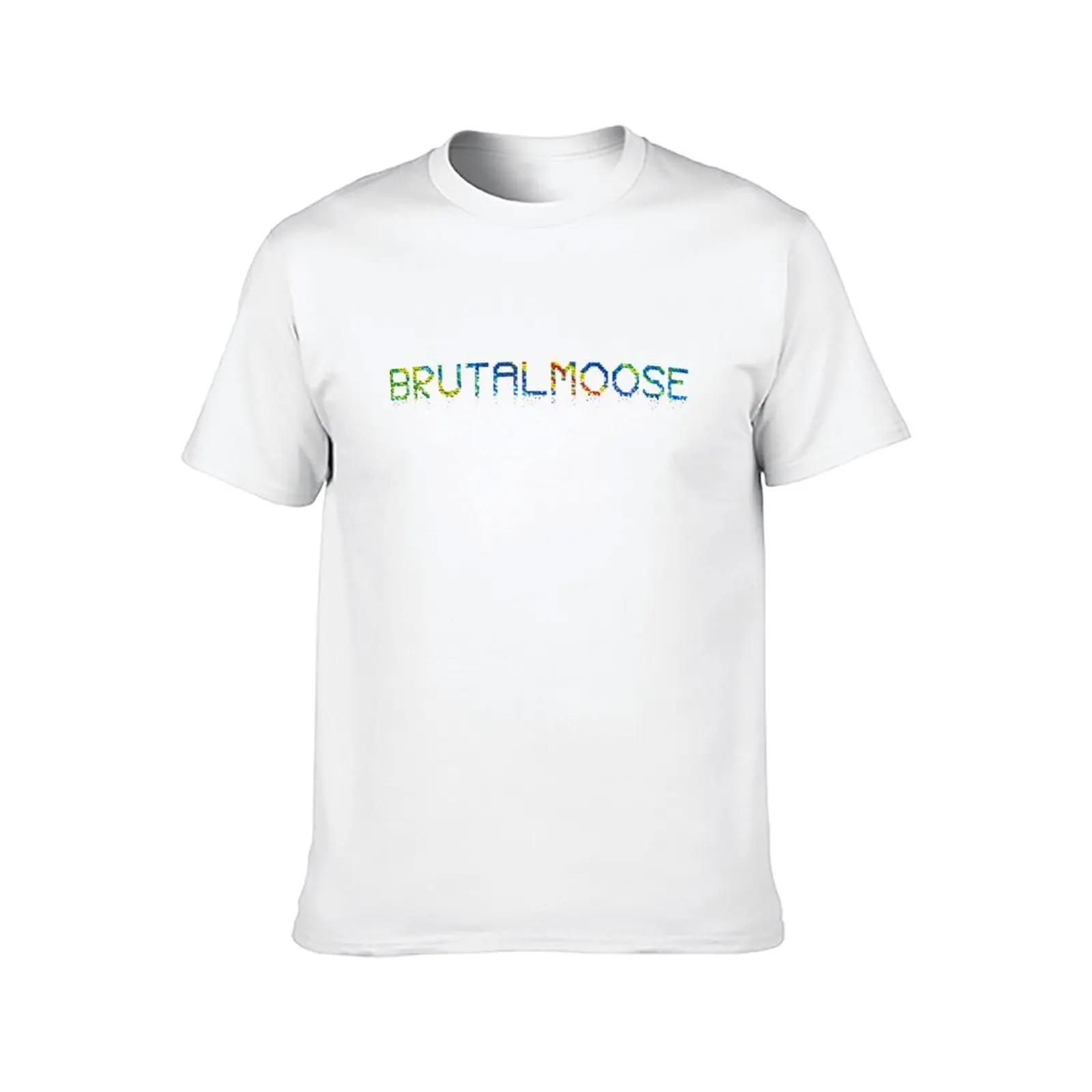 بكسل مجعدة |   تي شيرت BrutalMoose للرجال تي شيرت برسومات 100 بالمائة قطن للرجال