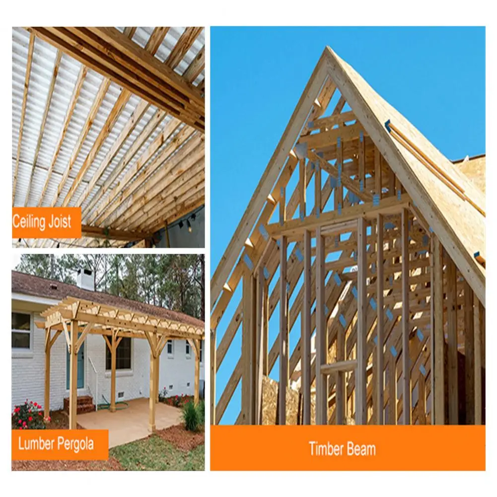 Construction Project Value 12 Sets Rafter Clips with Screws 2-inch Rust-resistant Joist Fasteners Durable Hardware for Diy