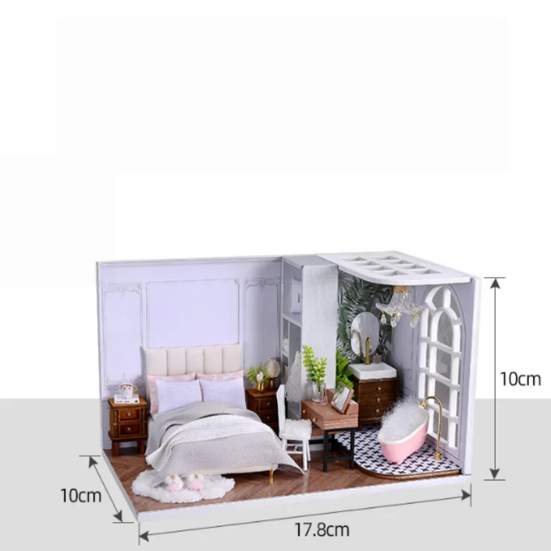 فيلا OUZEY Lazy Day Miniature، بيت الدمى بمقياس 1:32، هدية حياة مريحة للفتيات المراهقات #6