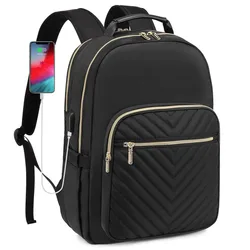 Women's laptop backpack, business high-capacity backpack, college student leisure travel bag