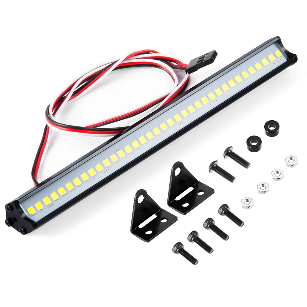 AXSPEED Metal LED Lights Roof Lamp Light Bar for TRX-4 Early Bronco 1/10 RC Crawler Car Model Upgrade Parts