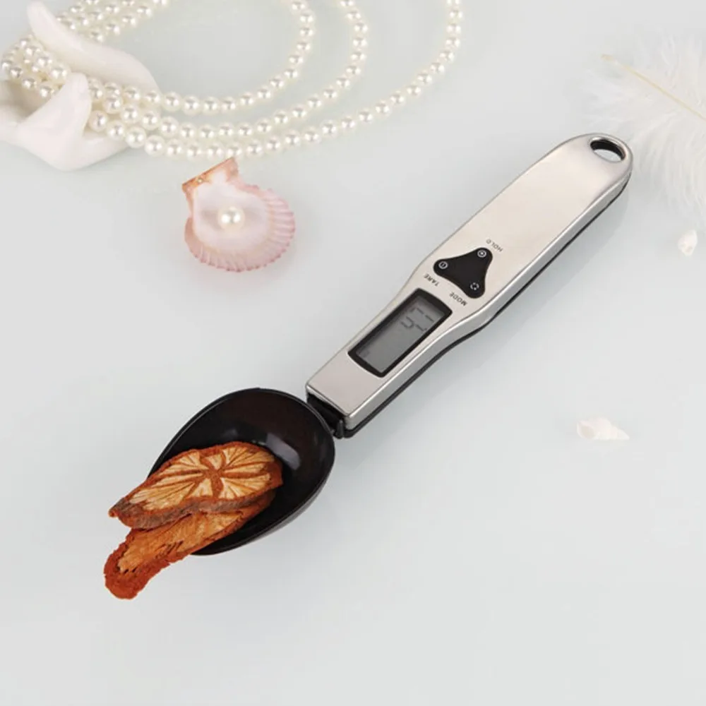 0.1-500g Digital Measuring Spoon Scale LCD Display 0.1g High Precision Electronic Food Scale g oz gn ct Detachable Spoon