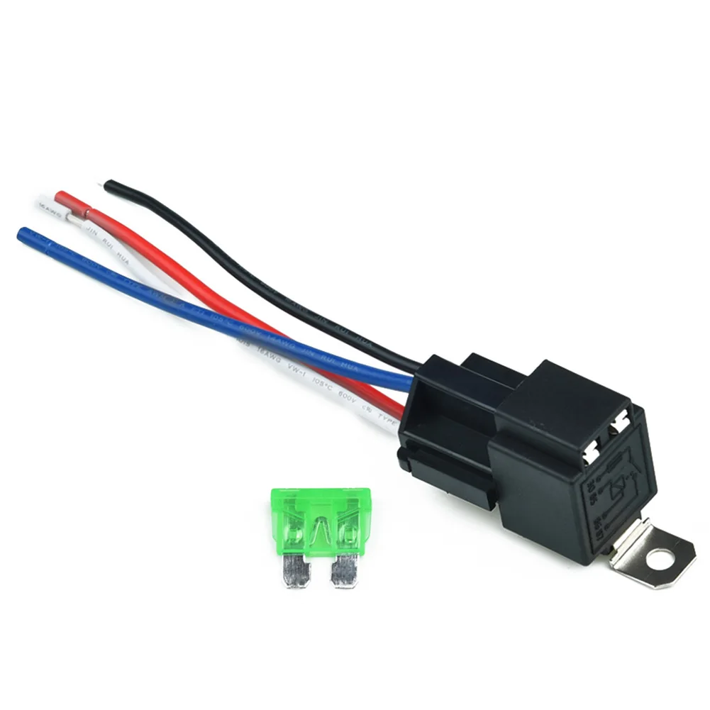 Amp Relay Pre-wired Metal Car Truck With Socket Base/Wires/Fuse Polyamide 4 Pin Auto 12V Portable High Quality