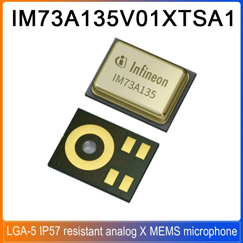 Image of 1-5PCS IM73A135V01XTSA1 PG-LLGA-5-2 I73A03 IM73A135 IM73A135V01 IP57 staub- und wasserbeständiges analoges X MEMS-Mikrofon