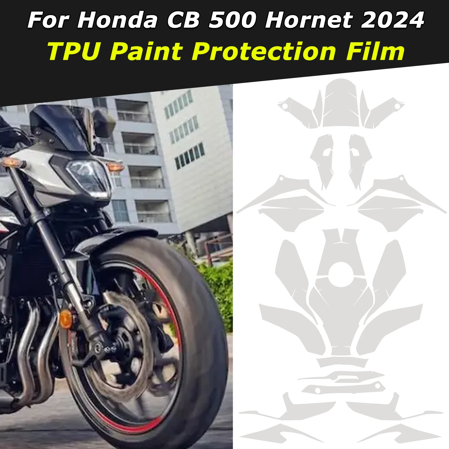 CB500 HORNER Motorcycle Invisible Paint Protection TPU Film For Honda CB 500 Hornet 2024 Set Body Fairing Transparent Stickers