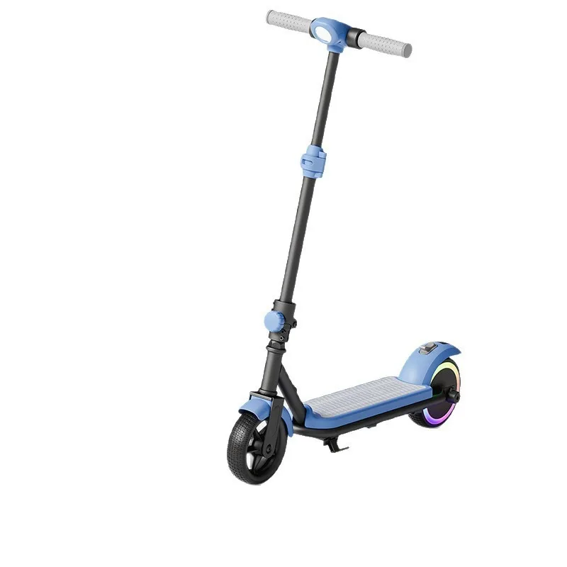 Electric Scooter For Kids (Ages 612) Foldable 150W Motor Aluminum Alloy Body Rainbow Lights LED Display 2-Wheel Outdoor