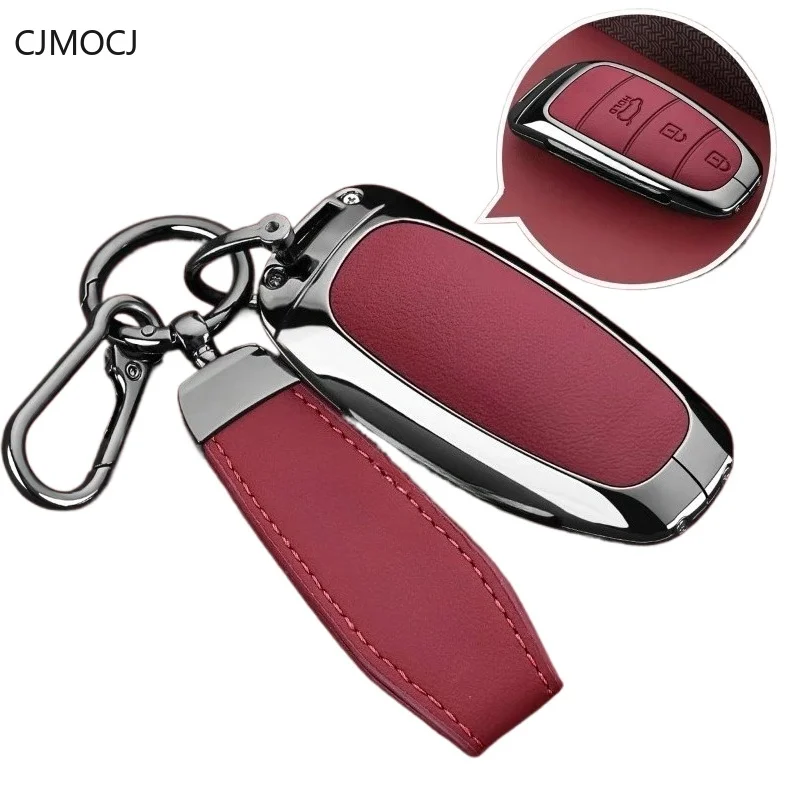 

Premium Zinc Alloy Key Cover Case for Hyundai Tucson L/Santa Fe/Celesta/Elantra/Lingdong/ix35/Encino/ix25 - Key Fob Shell
