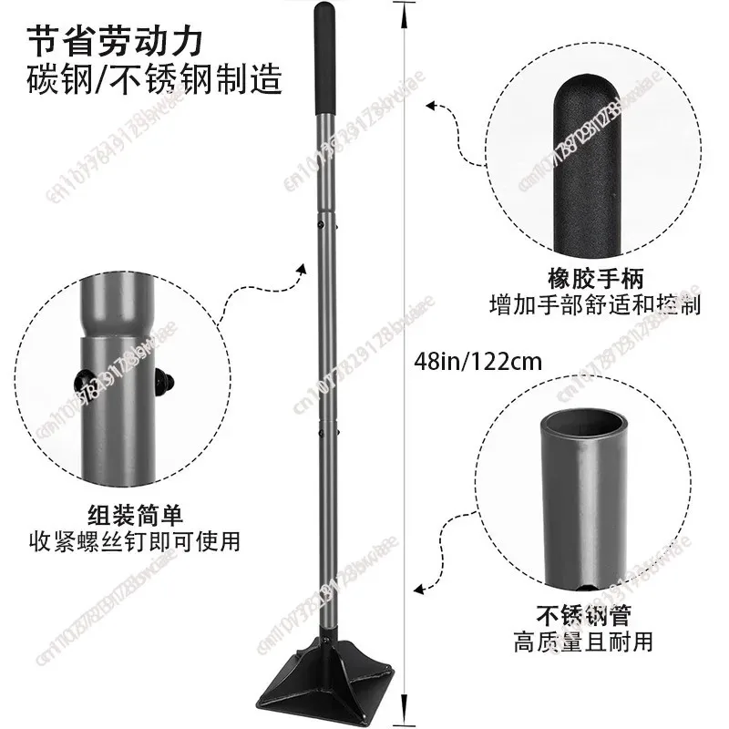 All-Steel Rammed Earth Compactor Detachable Garden Tool for Soil Leveling Road and Foundation Compaction
