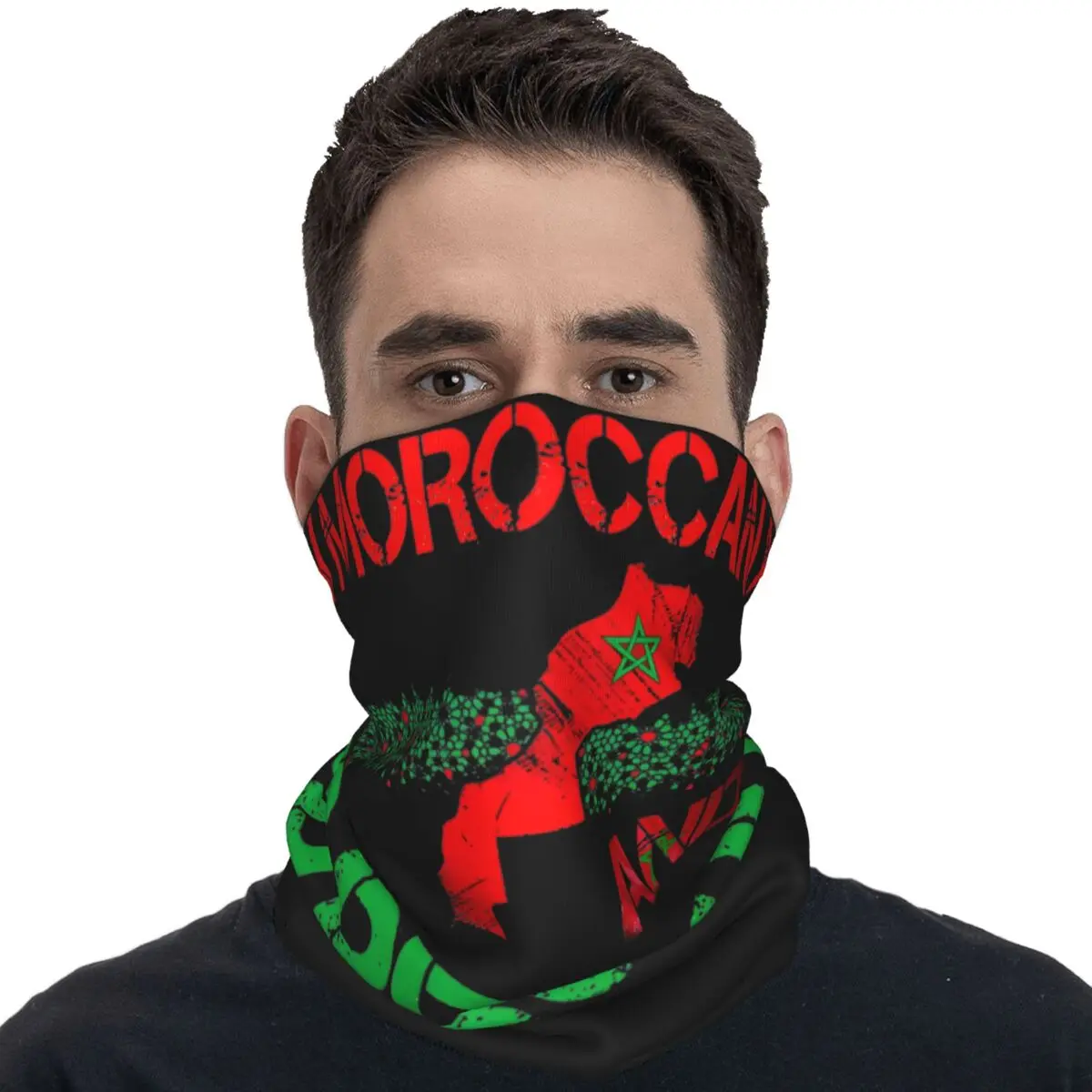 My Wife Is Moroccan Balaclava Hunting Fishing Morocco Heritage Root Flag Cycling Mask Warm Face Masks Autumn Retro Scarf Bandana