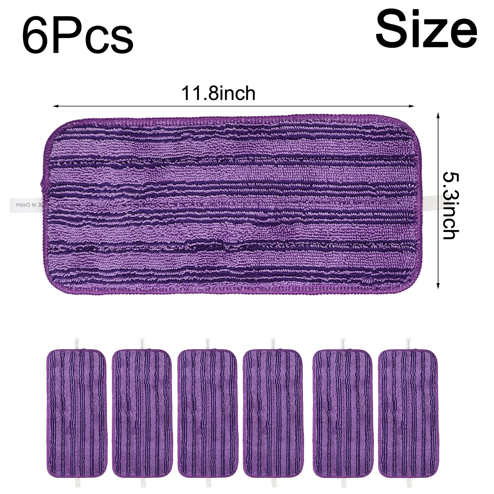 Многоразовые накладки для швабры, для влажной струйной швабры, 4/6 шт. в упаковке, моющиеся накладки из микрофибры, моющиеся и многоразовые для очистки крошек,