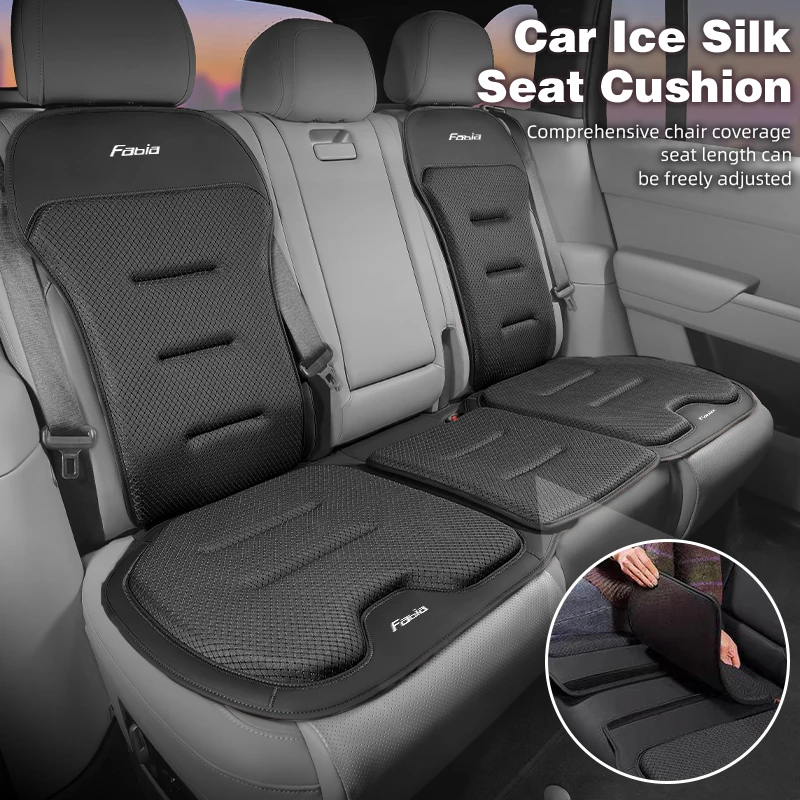 

Car Seat Cushion Backrest Breathable Ice Silk Pad Interior Accessories For Skoda Octavia Rapid Kodiaq Karoq Fabia Scala Enyaq-iV