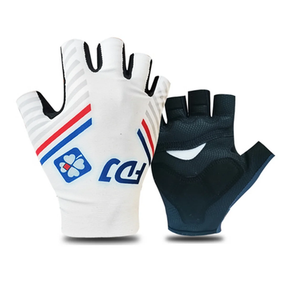 INEOS Groupama Fdj UAE QUICK STEP Team One Pair Half Finger Cycling Gloves MTB Road Mountain Bike Bicycle Gel Gloves